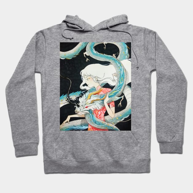 Dragon and Girl Hoodie by yunzhen_ho